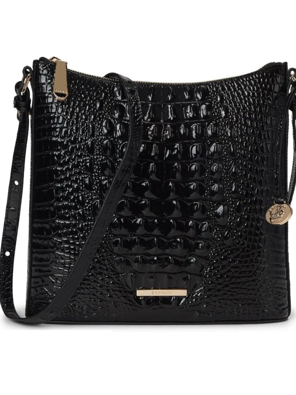 NWT ✅ Brahmin KATIE BLACK Melbourne Leather Crossbody ⭐NWT, COA, DUST BAG
